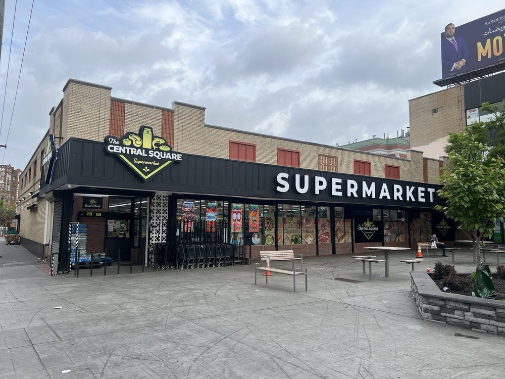 Central Square Supermarket storefront at 885 Bergen Ave